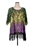 Marc Bouwer 100% Polyester Multi Color Purple 3/4 Sleeve T-Shirt Size 1X - photo 1