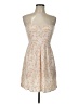 Volcom 100% Viscose Floral Tan Casual Dress Size 10 - photo 1