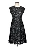 Gabby Skye Graphic Black Cocktail Dress Size 4 - photo 1