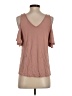Sienna Sky Brown Short Sleeve Top Size S - photo 2