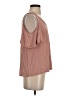Sienna Sky Brown Short Sleeve Top Size S - photo 4