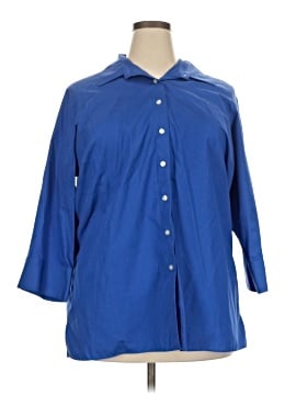 Lands' End 3/4 Sleeve Button-Down Shirt (view 1)