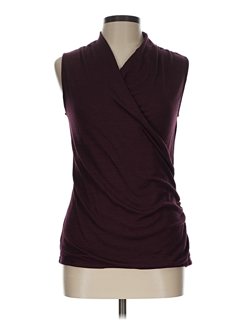 Pre-owned 41hawthorn Sleeveless Blouse In Burgundy