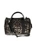 La Diva 100% Polyurethane Print Orange Black Satchel One size - photo 1