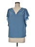 Vince Camuto Blue Short Sleeve Blouse Size M (petite) - photo 1
