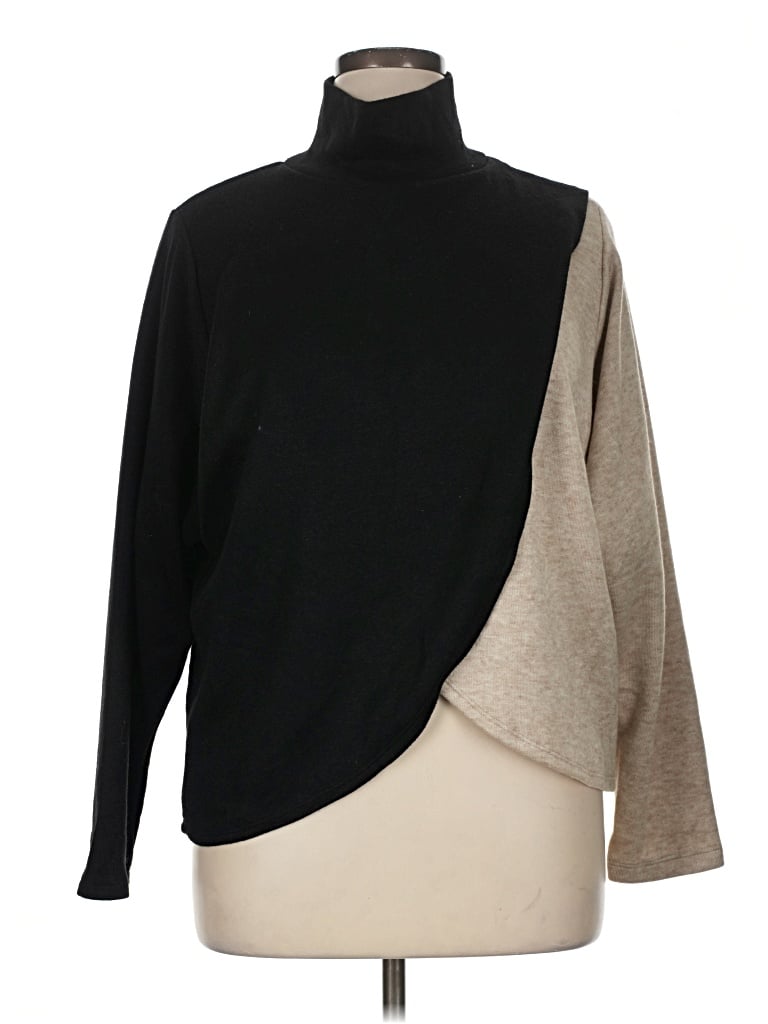 Pre-owned Karen Kane Turtleneck Sweater In Black