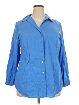 Soft by Avenue 3/4 Sleeve Button-Down Shirt (view 1)