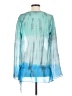 Hale Bob Blue Long Sleeve Blouse Size S - photo 2