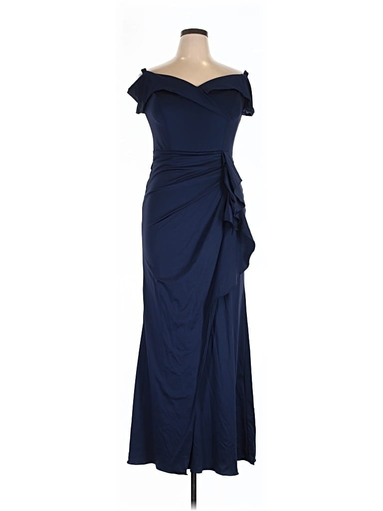 Pre-owned Unbranded Cocktail Dress In Blue