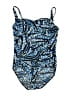 Lands' End Print Blue One Piece Swimsuit Size 14 - photo 1