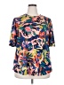 Cato Blue Short Sleeve Blouse Size 14-16W - photo 1