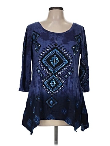 Collections etc. 3/4 Sleeve Blouse (view 1)