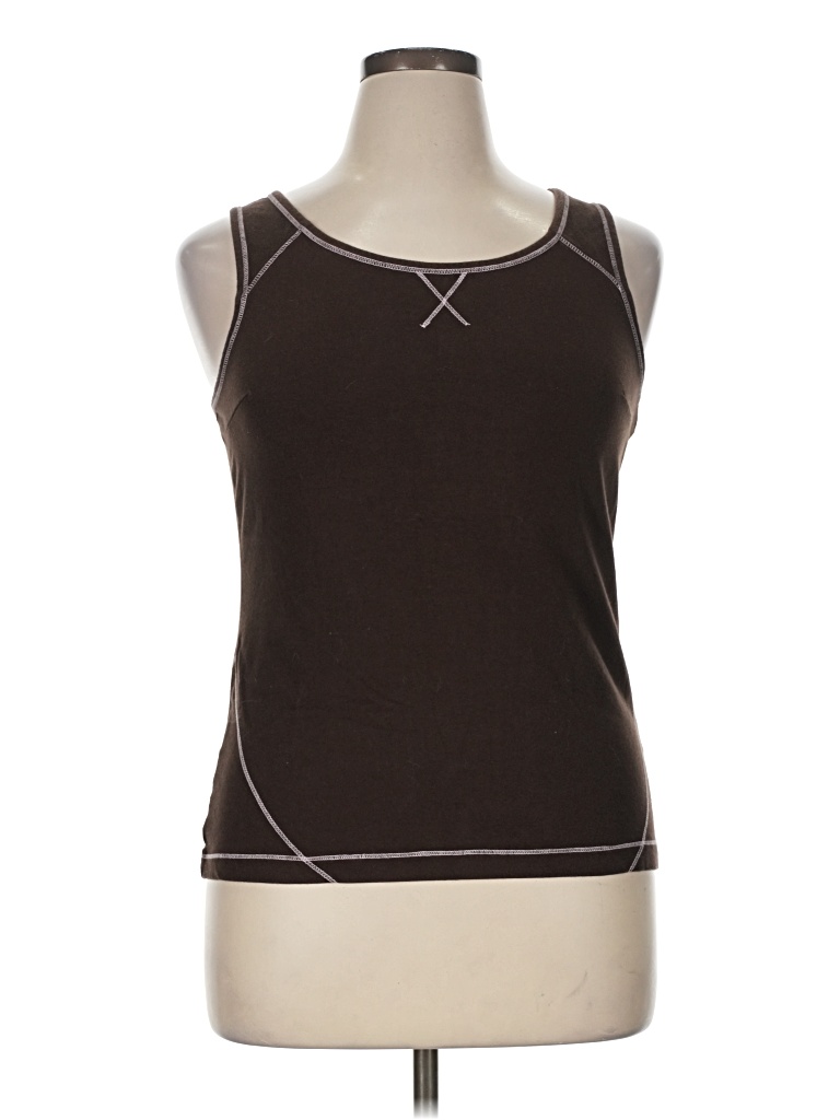 Pre-owned Danskin Now Tank Top Brown Halter Neckline Tops