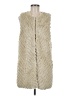BB Dakota 100% Polyester Ivory Faux Fur Vest Size M - photo 1