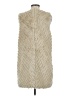 BB Dakota 100% Polyester Ivory Faux Fur Vest Size M - photo 2