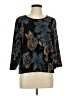 Allison Daley Black Blue 3/4 Sleeve Blouse Size L (petite) - photo 1