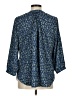 Jachs Girlfriend 100% Polyester Blue 3/4 Sleeve Blouse Size M - photo 2