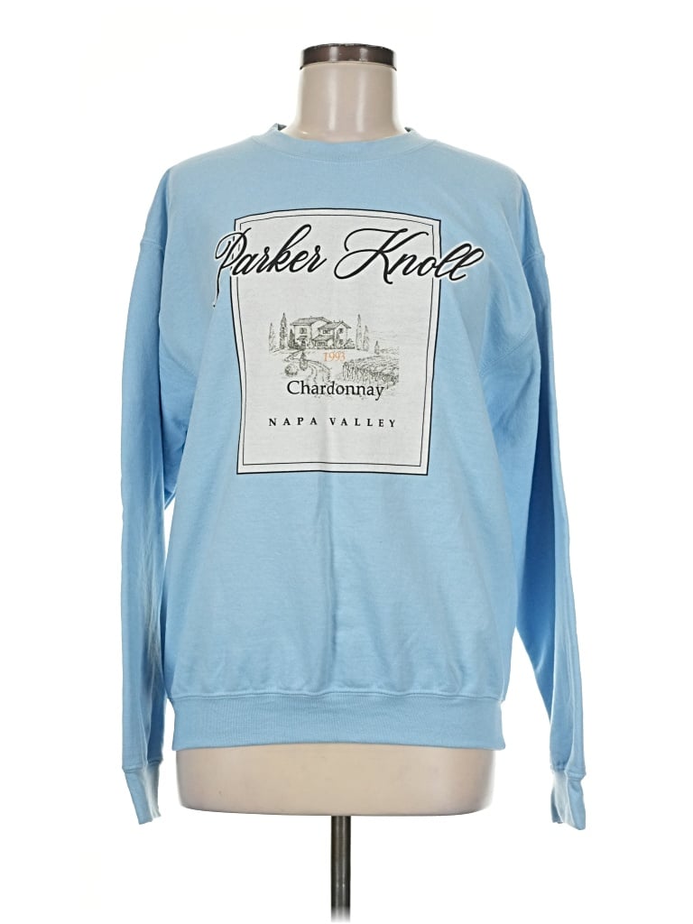 Pre-owned Gildan Sweatshirt In Blue