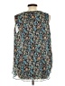Cristina B. 100% Polyester Floral Teal Sleeveless Blouse Size L - photo 2