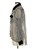 Depri 100% Polyester Houndstooth Silver Ivory Long Sleeve Blouse Size L - photo 5