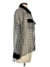 Depri 100% Polyester Houndstooth Silver Ivory Long Sleeve Blouse Size L - photo 4