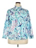 Talbots Paisley Blue Long Sleeve Button-Down Shirt Size 2X Petite - photo 1