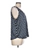 Ann Taylor LOFT 100% Polyester Blue Sleeveless Blouse Size L - photo 4