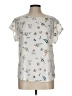 Van Heusen 100% Polyester Silver Short Sleeve Blouse Size L - photo 1