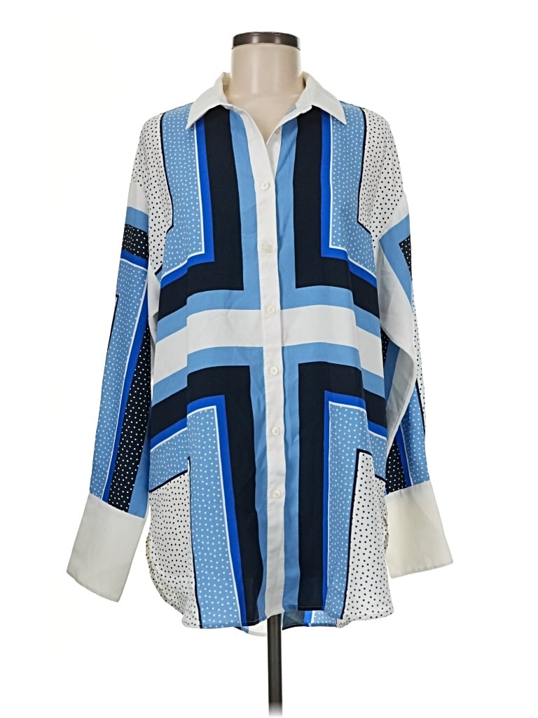 Pre-owned Ann Taylor Loft Kimono In Blue