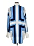 Ann Taylor LOFT 100% Polyester Color Block Blue Kimono Size M - photo 2