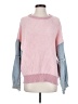 Adora 100% Polyester Color Block Pink Pullover Sweater Size S - photo 1