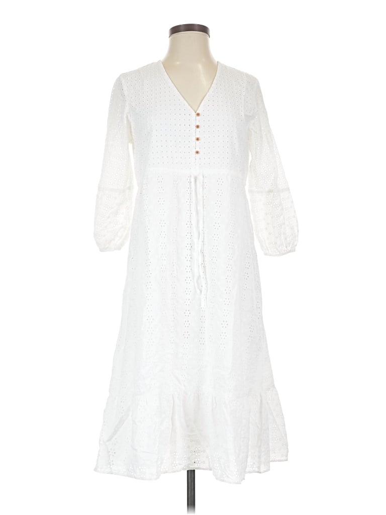 Pre-owned Black Tape_ Casual Dress In White