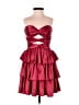 Unbranded 100% Polyester Hearts Red Cocktail Dress Size 4 - photo 1