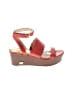 MICHAEL Michael Kors 100% Leather Red Wedges Size 8 - photo 1
