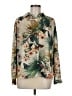 H&M 100% Polyester Floral Ivory Long Sleeve Blouse Size 8 - photo 1