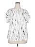 Cure White Short Sleeve Blouse Size 2XL - photo 1