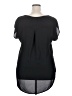 Janette Plus Black Short Sleeve Blouse Size 2X - photo 2