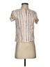 Madewell Stripes Ivory Short Sleeve Blouse Size XXS - photo 1