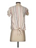 Madewell Stripes Ivory Short Sleeve Blouse Size XXS - photo 2