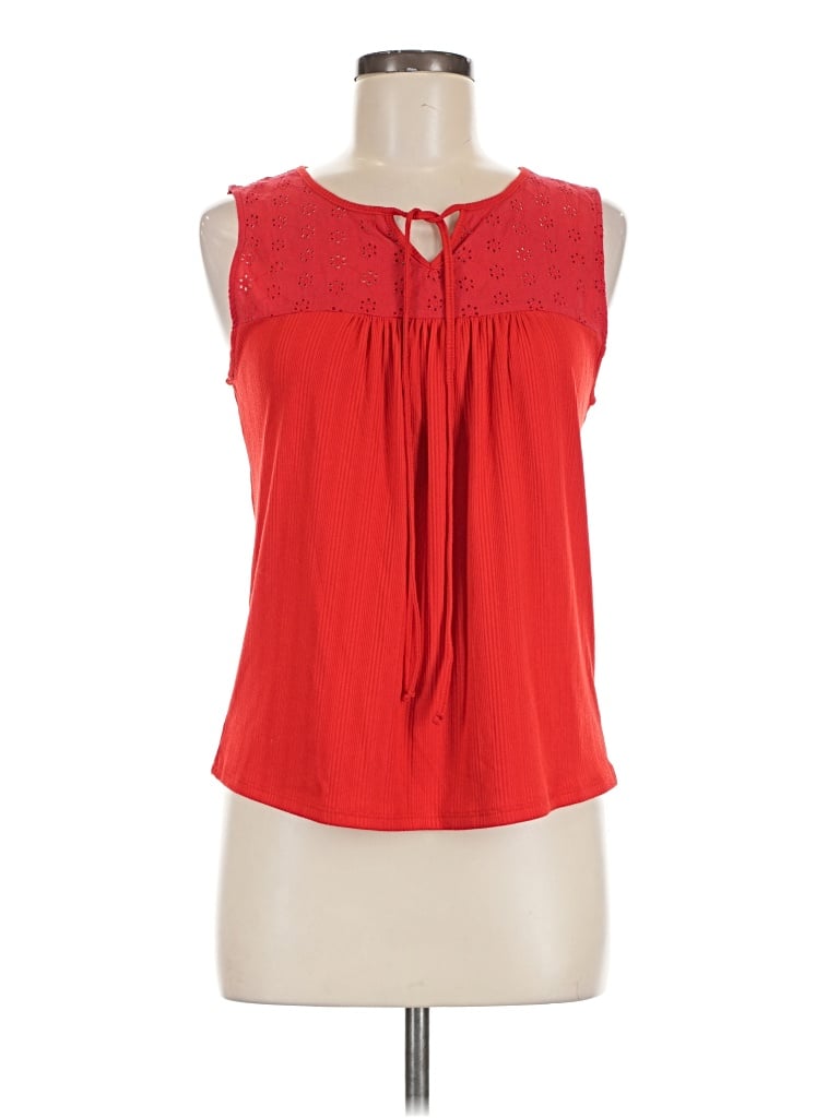 Pre-owned Active Usa Sleeveless Blouse In Red
