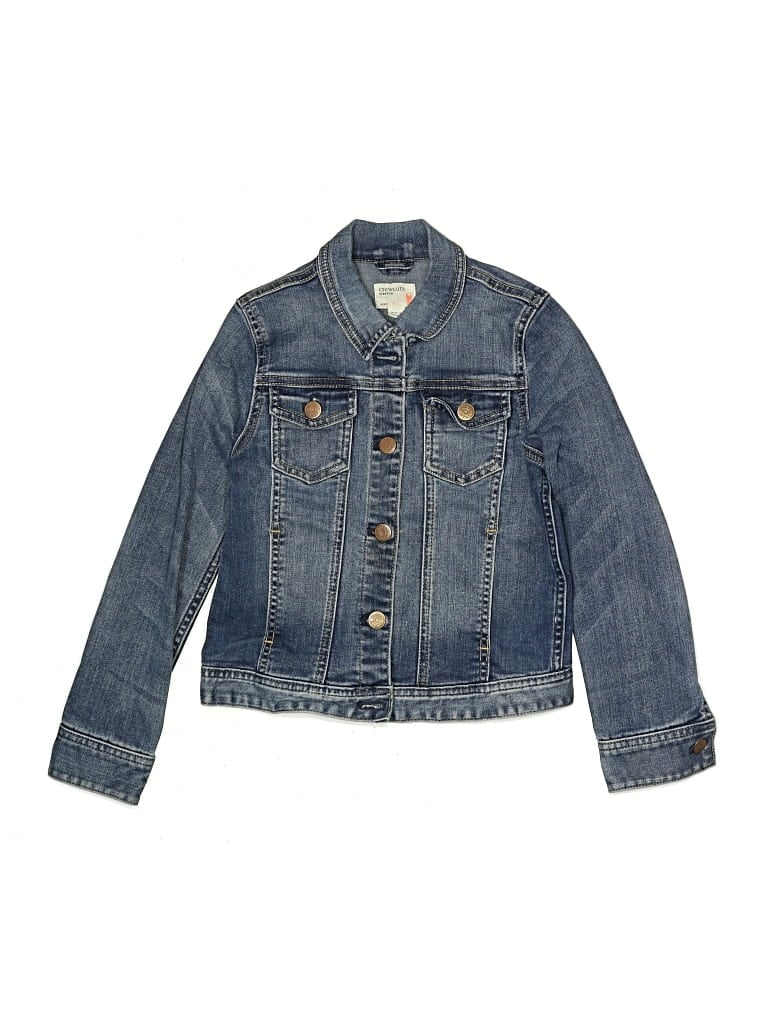 Pre-owned Crewcuts Kids' Denim Jacket In Blue