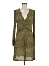 MNG 100% Polyester Animal Print Green Casual Dress Size 8 - photo 1