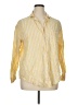 Only Stripes Yellow 3/4 Sleeve Button-Down Shirt Size XL (tall) - photo 1