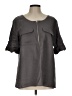 Anne Klein Gray Short Sleeve Blouse Size L - photo 1