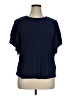 Zac & Rachel 100% Polyester Blue Short Sleeve Blouse Size XL - photo 1