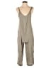 Buckle Solid Gray Jumpsuit Size S - photo 1