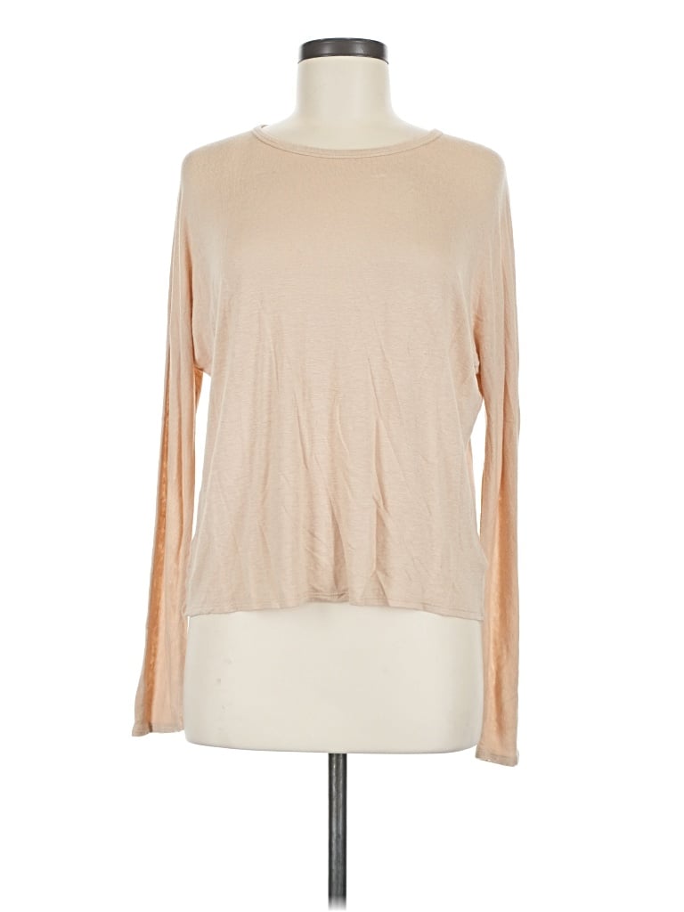Pre-owned Unbranded Long Sleeve T-shirt In Tan