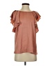 Worthington Brown Pink Short Sleeve Blouse Size S - photo 1