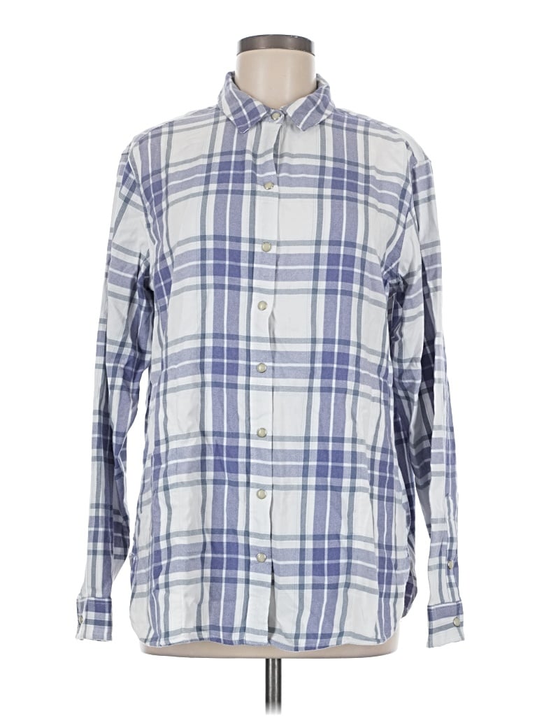 Pre-owned Jachs Girlfriend Long Sleeve Button Down Shirt In Blue