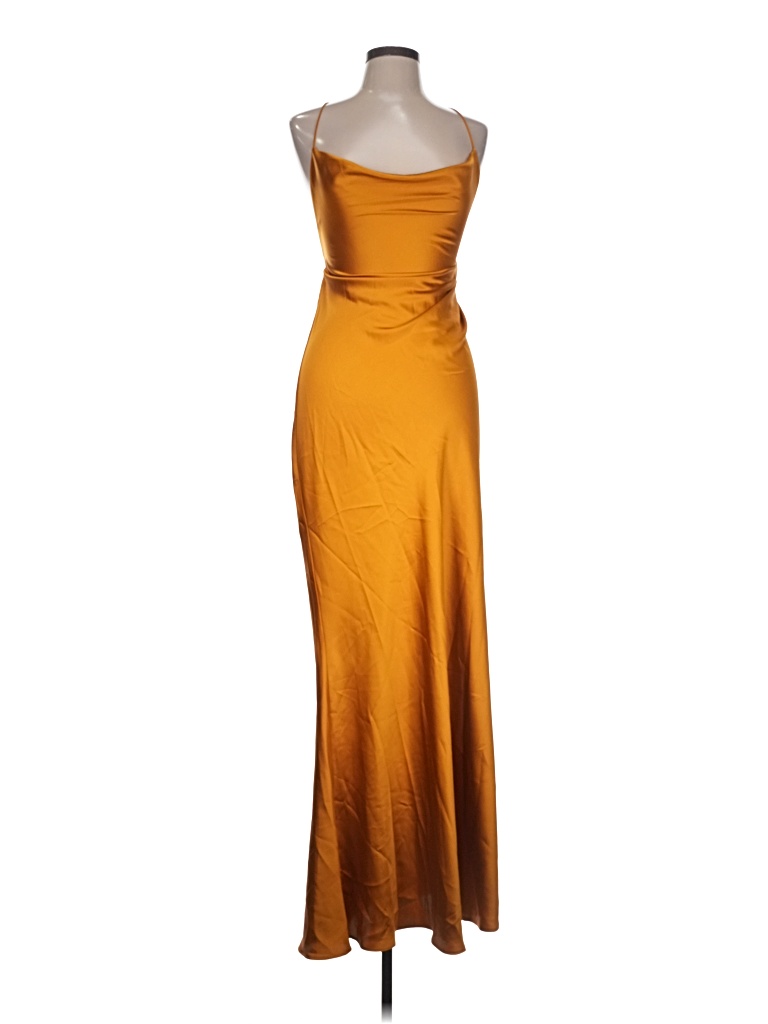Pre-owned Assorted Brands Cocktail Dress In Gold